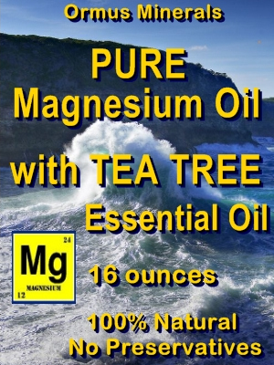 Pure Magnesium Oil -with TEA TREE Essential Oil Pure Magnesium Oil -with TEA TREE Essential Oil