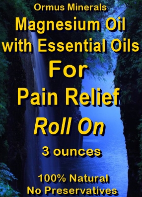 Ormus Minerals --Magnesium Oil with ESSENTIAL OILS for PAIN RELIEF Roll On Ormus Minerals --Magnesium Oil with ESSENTIAL OILS for PAIN RELIEF Roll On