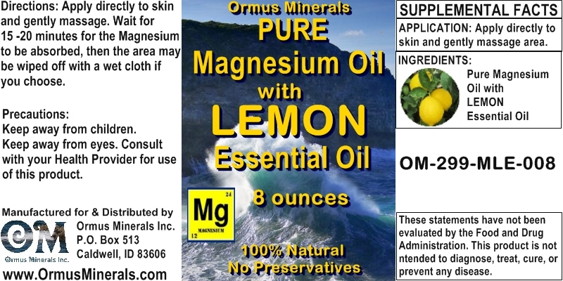 Ormus Minerals - Pure Magnesium Oil with LEMON Essential Oil Ormus Minerals - Pure Magnesium Oil with LEMON Essential Oil